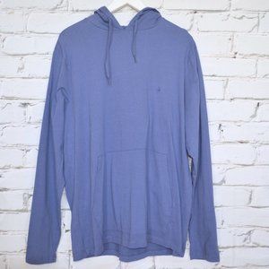 French Connection Steel Blue Long Sleeve Hoodie Shirt